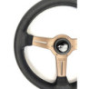 Flat steering wheel perforated leather with bronze arms