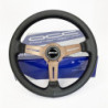 Flat steering wheel perforated leather with bronze arms