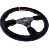 Volante plano piel vuelta brazos negros | OCC Sport