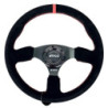Volante plano piel vuelta brazos negros | OCC Sport