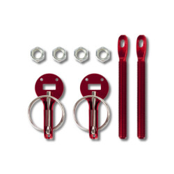 Red kit closure of bonnet with spring | OCC Sport