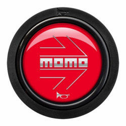 PULSADOR MOMO ARROW LOGO.POLIBOTINES MOMO ROJO.-CHR.2C F