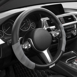 SPC GRAY/BLACK STEERING WHEEL COVER CS5