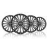 TORINO 15&quot BLACK/SILVER WHEELCAPS CS5