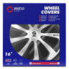 TAPACUBOS SICILIA BICOLOR 16" PLATA/NEGRO SPC 4UDS CS5