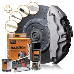 PINTURA PINZA FRENO SET, STRATOS PLATA METALICO 3 COMPONENTES
