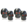 AIRCAPS TAPON VALVULA SKULL, NEGRA WITH ROJO EYES 4 PIEZAS