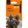 AIRCAPS TAPON VALVULA SKULL, NEGRA WITH ROJO EYES 4 PIEZAS