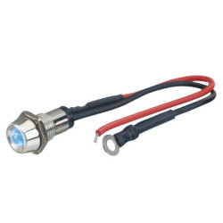 LED CONTROL LIGHT CHROME, ICE AZUL 1 PIECE, DIAM.  10 MM