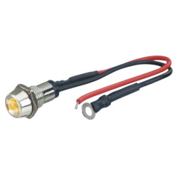 LED CONTROL LIGHT CHROME, AMARILLO 1 PIECE, DIAM.  10 MM