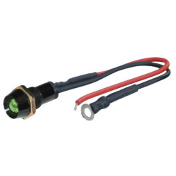 LED CONTROL LIGHTS BLACK, POWER VERDE 1 PIECE, DIAM. 10 MM