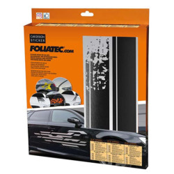 CARDESIGN ADHESIVE STRIPES MATT BLACK 22 X 150 CM 2 PIECES