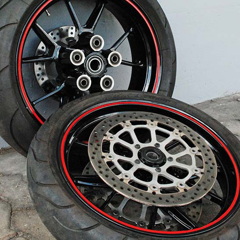 PIN STRIPING RIM DESIGN INCL. MOUNTING AID RED L 8 6 M (4 X 2 15 M) W 6 MM