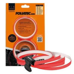 PIN STRIPING RIM DESIGN INCL. MOUNTING AID,  NEON ROJO L  8,6 M (4 X 2,15 M), W  6 MM