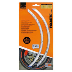 PIN STRIPING RACING WHITE 14 STRIPES A 7 MM X 41 CM INCLUDING SPACER