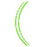 PIN STRIPING RACING NEON VERDE 14 STRIPES A' 7 MM X 41 CM, INCLUDING SPACER