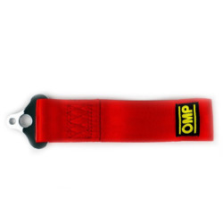 STAINLESS STEEL TOW HOOK INTERNAL DIAMETER 100 MM RED MATERIAL FABRIC