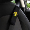 MOMO set 2 car seat belt shoulder pads black/yellow