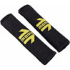 MOMO set 2 car seat belt shoulder pads black/yellow